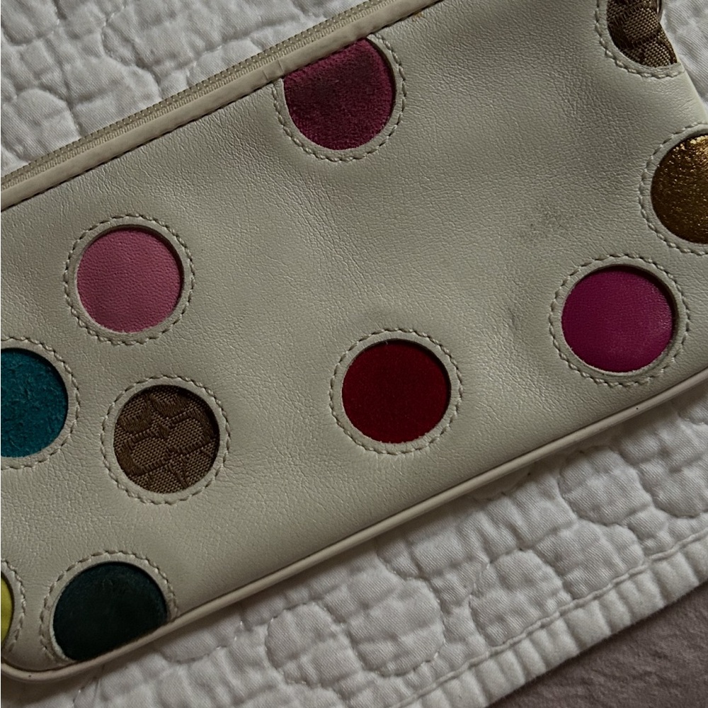 Coach Multicolor Polka Dot Wristlet - Picture 3 of 3